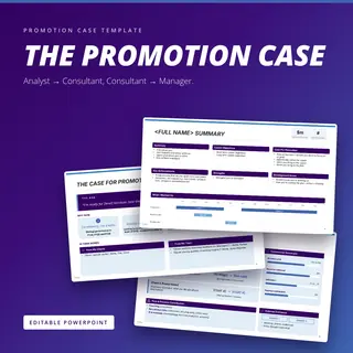 The Promotion Case Template cover: editable PowerPoint for building your promotion case